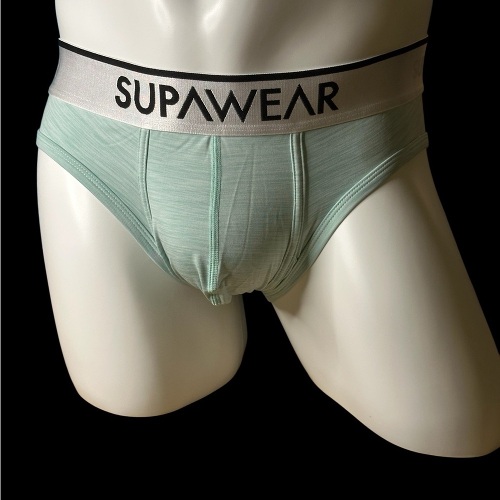Green Briefs with Contoured Pouch